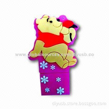 Promotional USB Flash Drive, Made of Plastic, 16MB to 32GB Capacity, Apple's Mac and PCs